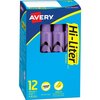 Avery Highlighter, Chisel Point, 12/DZ, Fluorescent Purple 12PK AVE24060